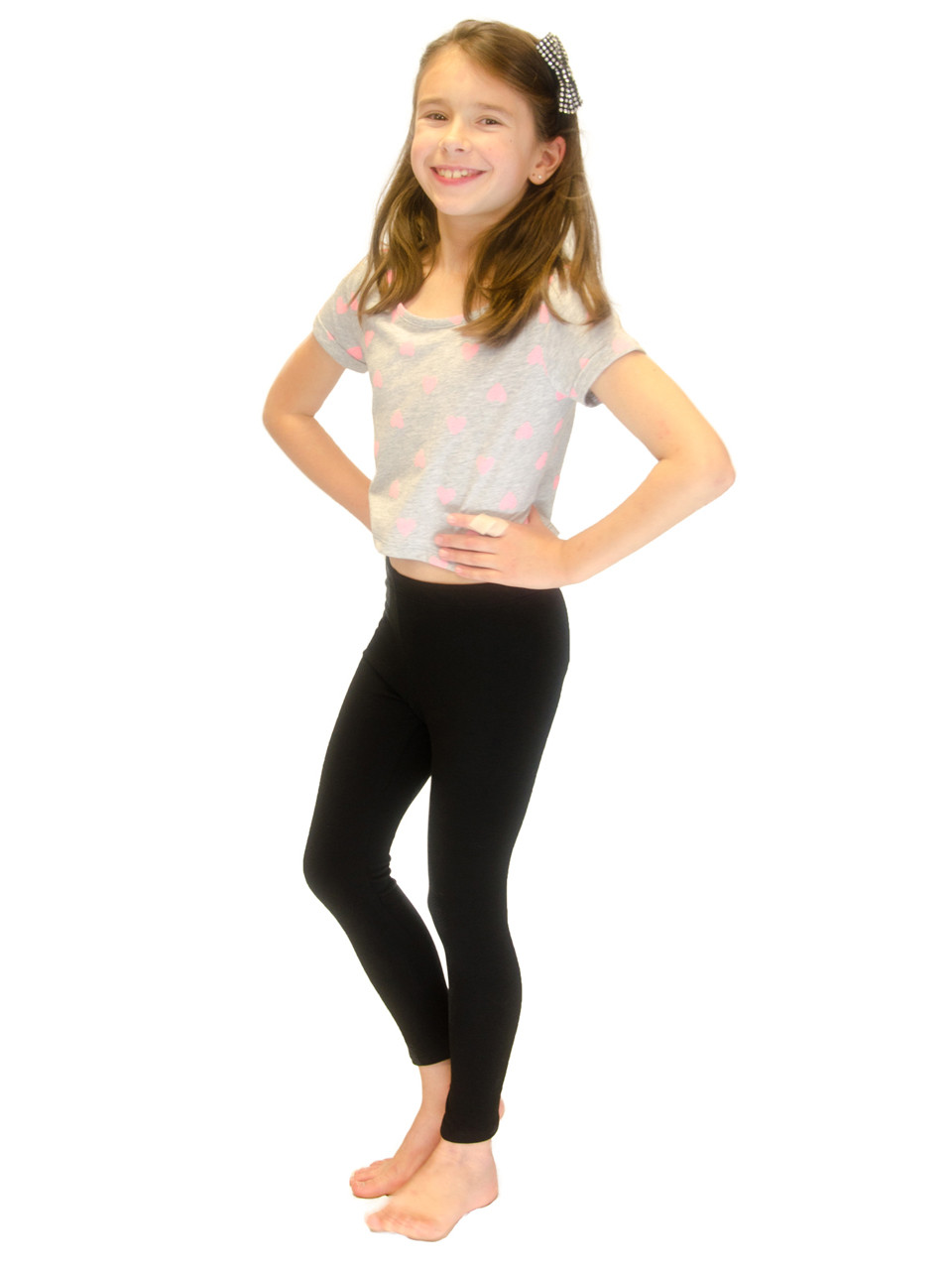 Black High Waist Leggings Organic Cotton Lycra