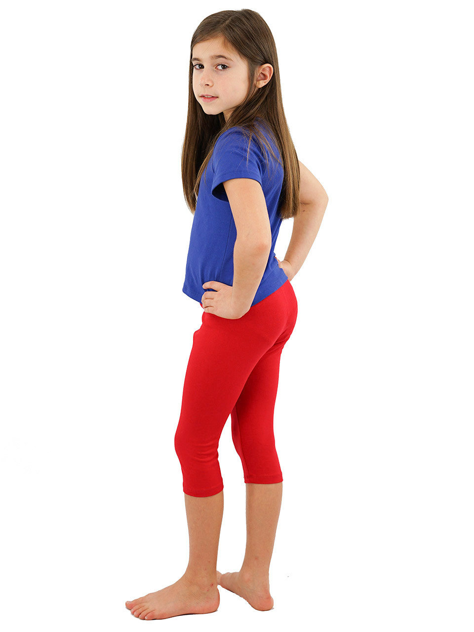 Women's Cotton Stretch Ankle Length Slim Fold-Over Tight Leggings –  TheLovely.com