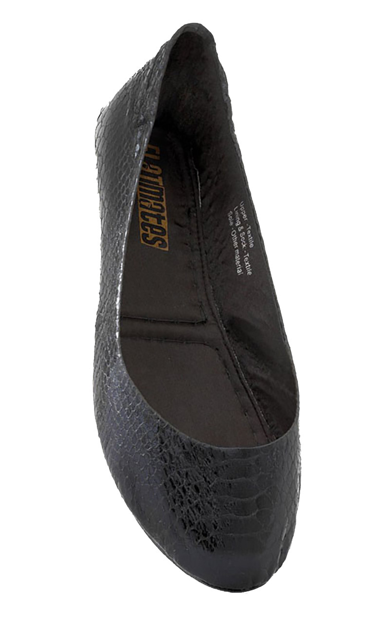 Redfoot Folding Shoes - Black Croc 