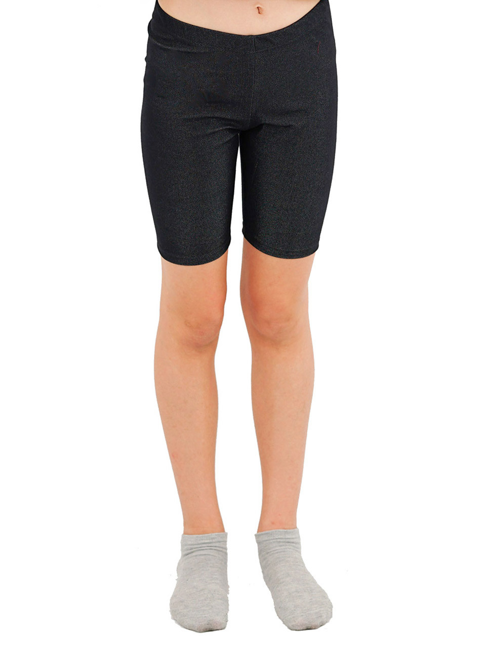 Legging Shorts - Girls, Biker Length, Knit Denim - VF-Sport