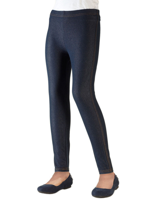 Long Leggings - Girls, Knit Denim