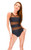VF-Sport - One Piece Swimsuit, Black Mesh Panels Top