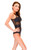 VF-Sport - One Piece Swimsuit, Black Mesh Panels Top