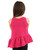 Girls Sleeveless Top Tank - Attached Ruffled Peplum
