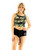 Crop Top - Sleeveless Army Camouflage Print  (Junior and Junior Plus Sizes)