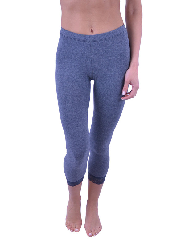 Capri Leggings - Cotton, Lace (Misses and Misses Plus Sizes)