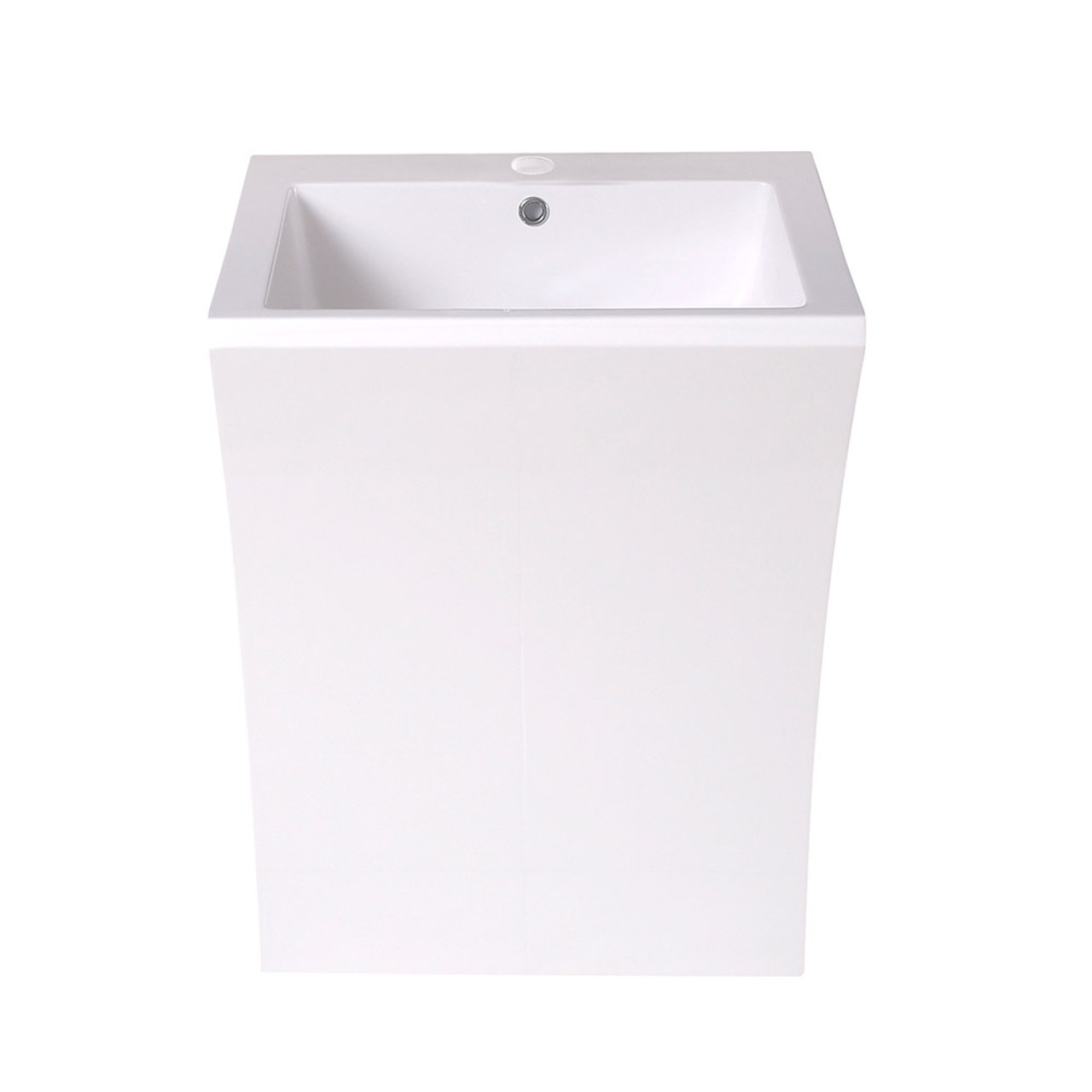 Fresca Messina 16 White Pedestal Sink W Medicine Cabinet - Modern Bathroom Vanity