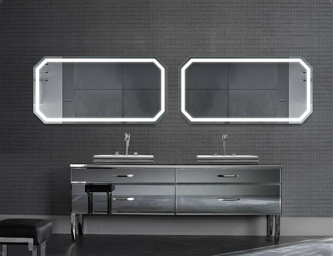 Krugg Tudor6030 Krugg Octagon LED Bathroom Mirror 60 Inch X 30 Inch