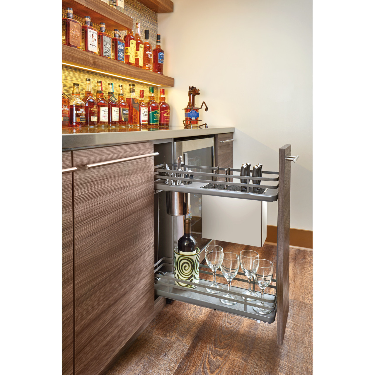 Rev-A-Shelf - 5322KB-BCSC-9-MP - Two-Tier Knife Organizer with Blum Soft-Close