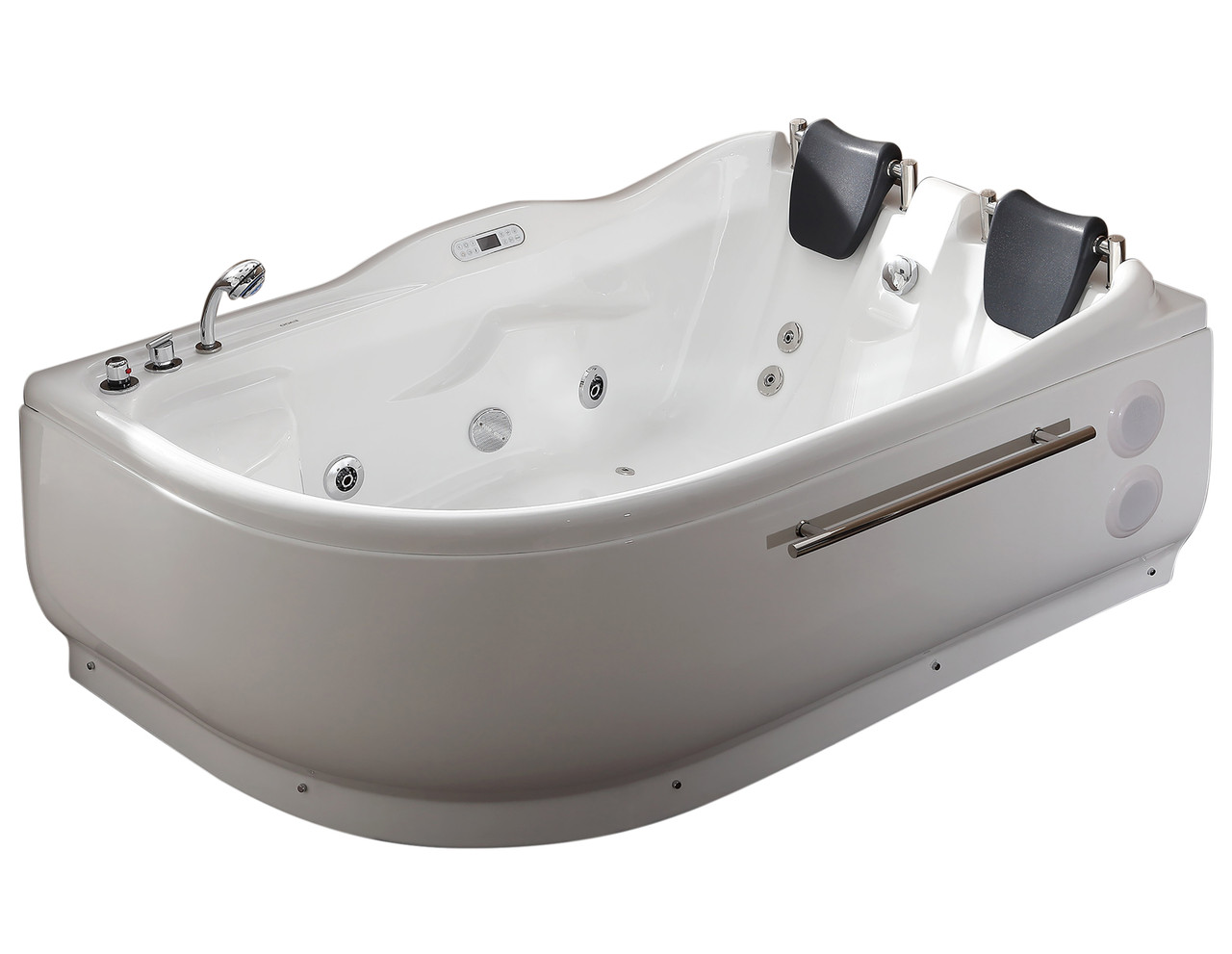 EAGO AM189ETL-R 6 ft Right Drain Acrylic White Whirlpool Bathtub w Fixtures