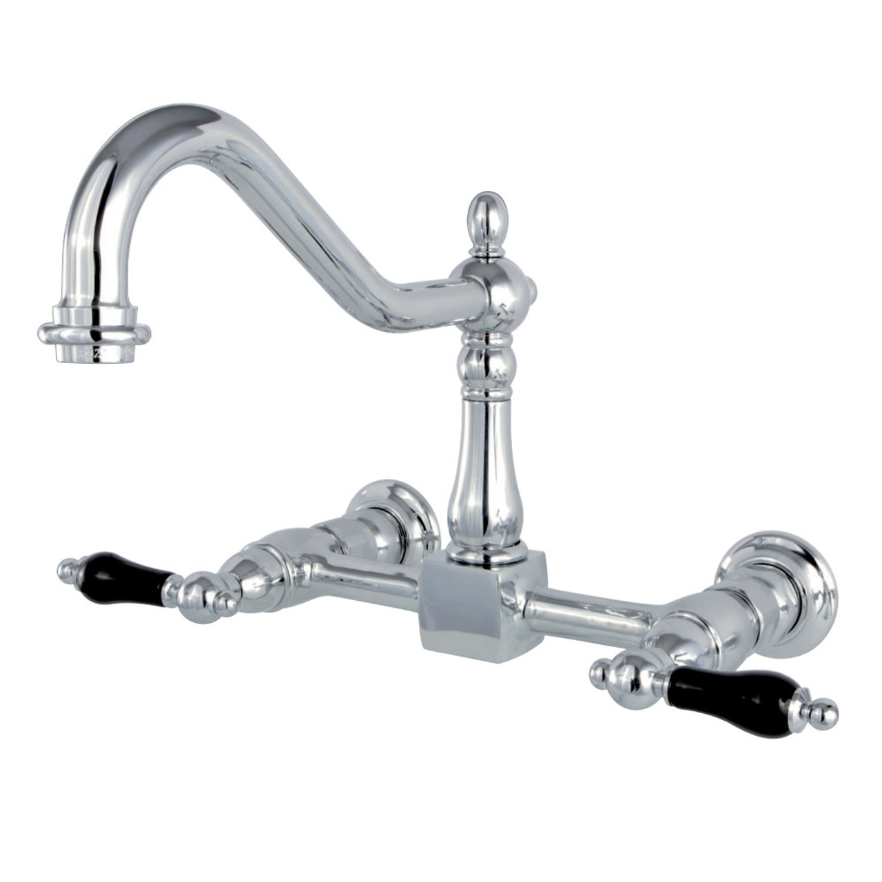 Kingston Brass KS1266PKLBS Duchess Bridge Kitchen Faucet, Polished 