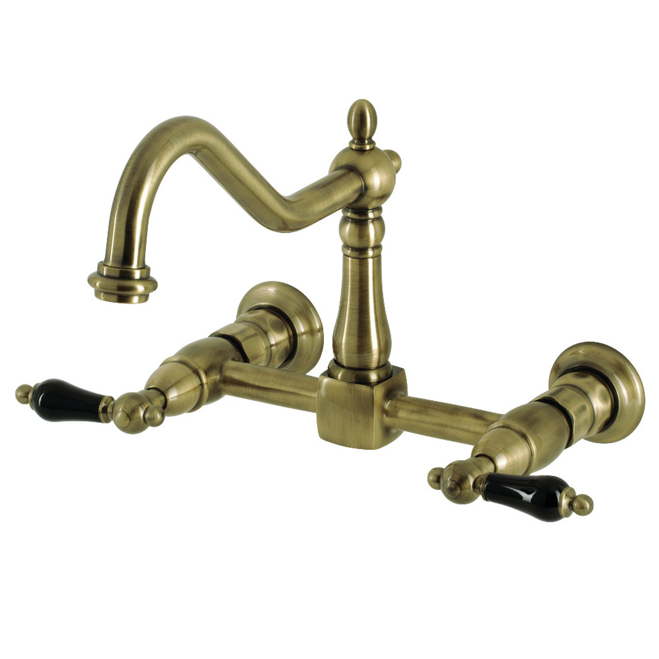 Kingston Brass KS1266PKLBS Duchess Bridge Kitchen Faucet, Polished 