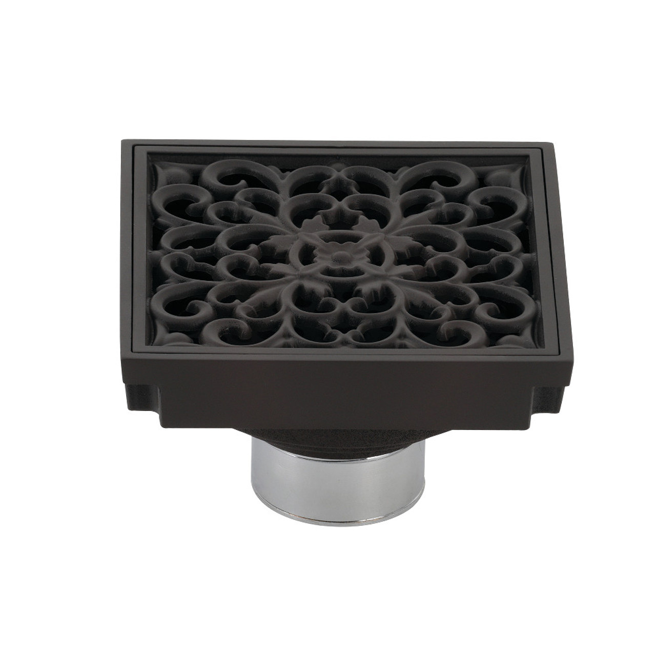 Kingston Brass BSF4262ORB Watercourse Symmetric 4 Square Grid Shower Drain, Oil Rubbed Bronze