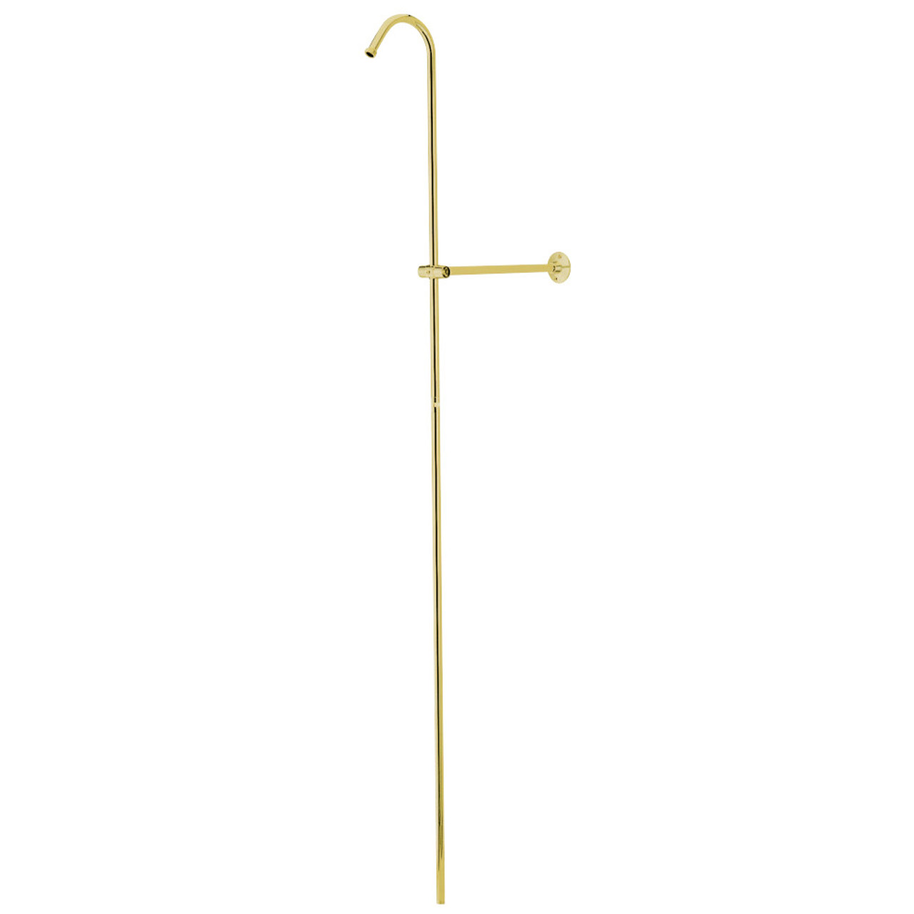 Kingston Brass CCR602 Vintage Shower Riser and Wall Support, Polished Brass