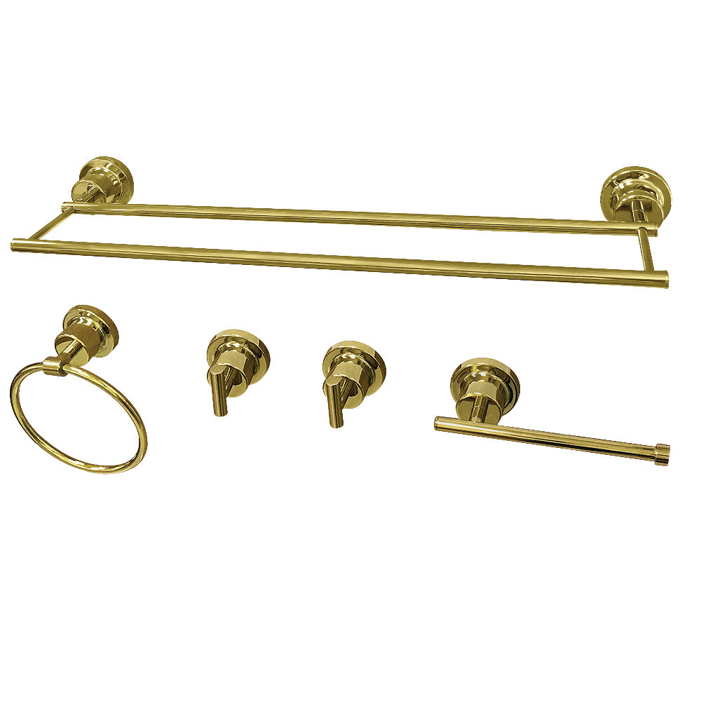 Kingston Brass BAH8213478PB Concord 5-Piece Bathroom Accessory Sets