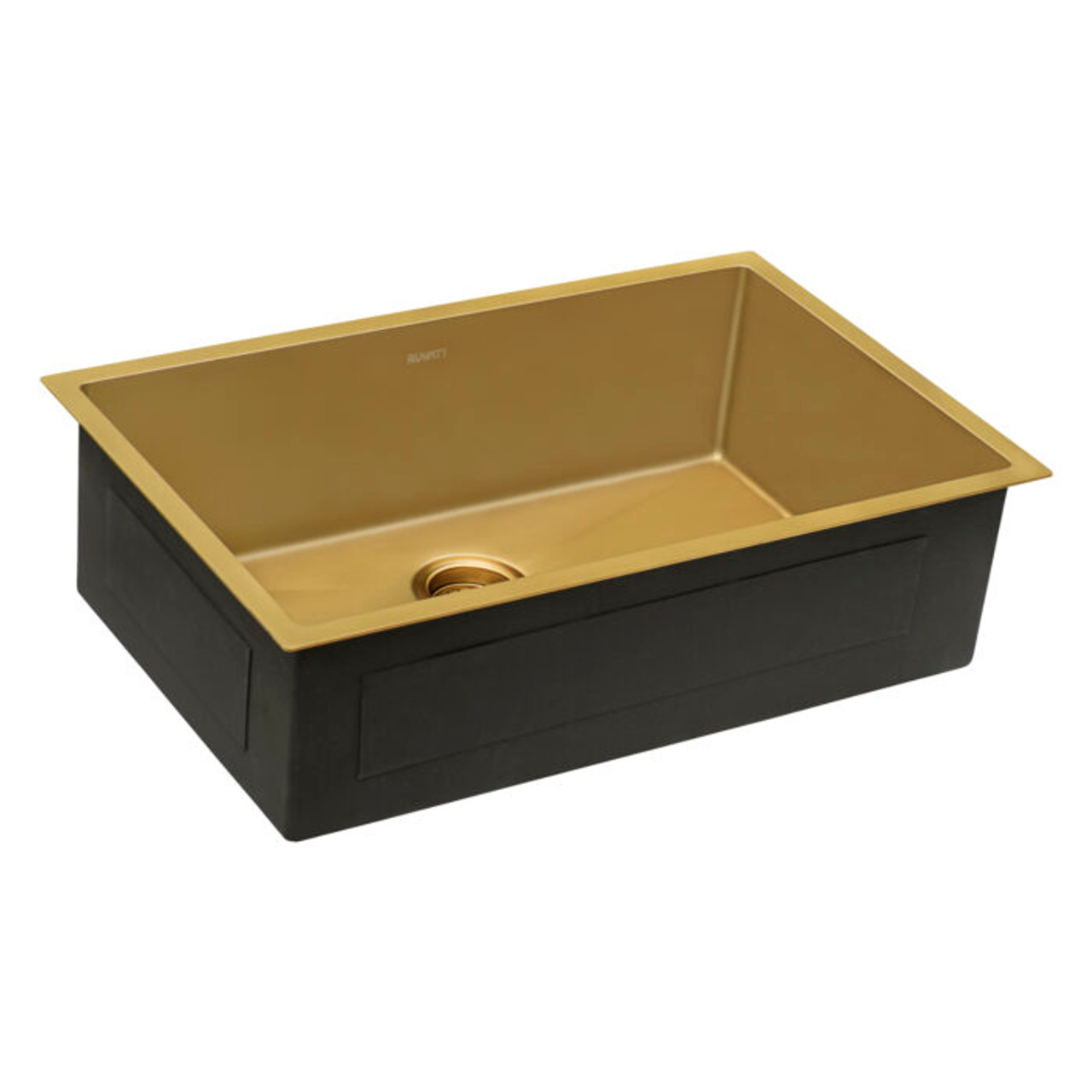 Ruvati 33-inch Undermount Satin Brass Matte Gold Stainless Steel Kitchen  Sink 16 Gauge Single Bowl - RVH6433GG - Ruvati USA