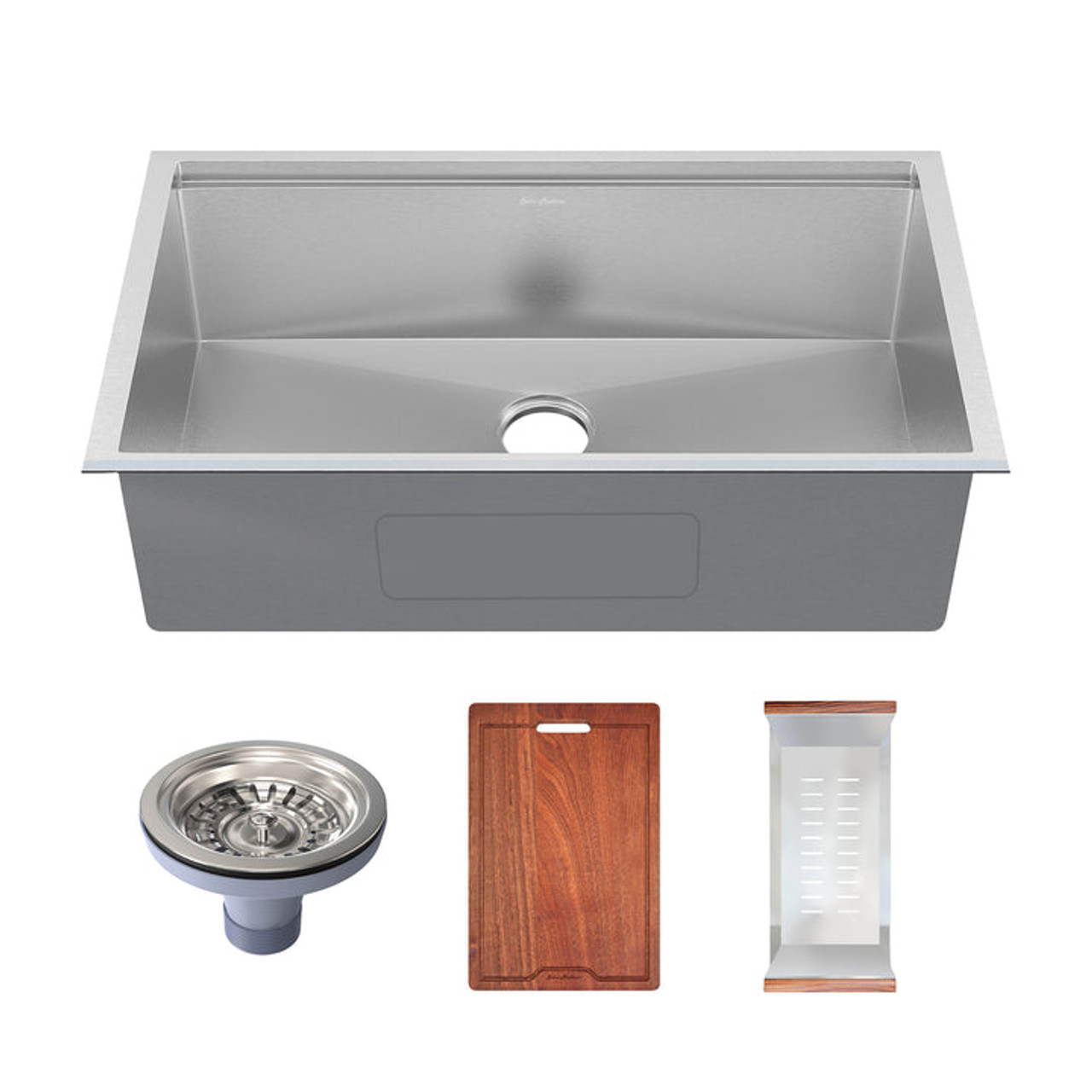 Swiss Madison SM-KU750 Rivage 33 x 19 Single Basin/Sink Undermount Kitchen  Workstation Sink