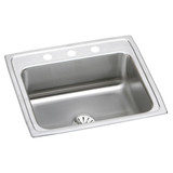 Elkay Lustertone Classic Stainless Steel 22" x 19-1/2" x 7-5/8", 1-Hole Single Bowl Drop-in Sink with Perfect Drain - LR2219PD1