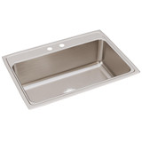 Elkay Lustertone Classic Stainless Steel 31" x 22" x 10-1/8", 2-Hole Single Bowl Drop-in Sink - DLR3122102