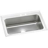 Elkay Lustertone Classic Stainless Steel 33" x 22" x 10-1/8", Single Bowl Drop-in Sink with Quick-clip - DLRSQ332210MR2