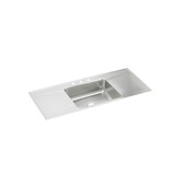 Elkay Lustertone Classic Stainless Steel 54" x 22" x 7-5/8", Single Bowl Drop-in Sink with Drainboard - ILR5422DDMR2