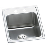 ELKAY  DLR172210PD2 Lustertone Classic Stainless Steel 17" x 22" x 10-1/8", 2-Hole Single Bowl Drop-in Sink with Perfect Drain