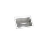 Elkay Lustertone Classic Stainless Steel 25" x 22" x 10-3/8", 1-Hole Single Bowl Drop-in Sink with Perfect Drain - DLR252210PD1
