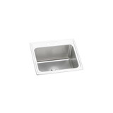 Elkay Lustertone Classic Stainless Steel 25" x 22" x 10-3/8", 2-Hole Single Bowl Drop-in Sink with Perfect Drain - DLR252210PD2