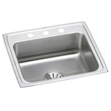 ELKAY  DLR221910PD3 Lustertone Classic Stainless Steel 22" x 19-1/2" x 10-1/8", 3-Hole Single Bowl Drop-in Sink with Perfect Drain