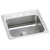 Elkay Lustertone Classic Stainless Steel 22" x 19-1/2" x 10-1/8", 3-Hole Single Bowl Drop-in Sink with Perfect Drain - DLR221910PD3
