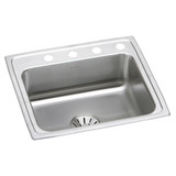 Elkay Lustertone Classic Stainless Steel 22" x 19-1/2" x 10-1/8", 4-Hole Single Bowl Drop-in Sink with Perfect Drain - DLR221910PD4