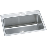 ELKAY  DLR312210PDMR2 Lustertone Classic Stainless Steel 31" x 22" x 10-1/8", MR2-Hole Single Bowl Drop-in Sink with Perfect Drain