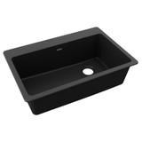 Elkay Quartz Classic 33" x 22" x 9-1/2", Single Bowl Drop-in Sink,  Black - ELG13322BK0