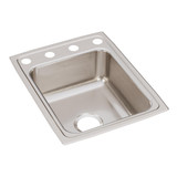 ELKAY  LR1722OS4 Lustertone Classic Stainless Steel 17" x 22" x 7-5/8", OS4-Hole Single Bowl Drop-in Sink