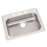 ELKAY  GE125213 Dayton Stainless Steel 25" x 21-1/4" x 5-3/8", 3-Hole Single Bowl Drop-in Sink