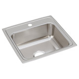 Elkay Lustertone Classic Stainless Steel 19-1/2" x 19" x 7-1/2", 1-Hole Single Bowl Drop-in Sink - LR19191