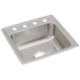 Elkay Lustertone Classic Stainless Steel 19-1/2" x 19" x 7-1/2", OS4-Hole Single Bowl Drop-in Sink - LR1919OS4