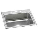 Elkay Lustertone Classic Stainless Steel 25" x 22" x 8-1/8", 3-Hole Single Bowl Drop-in Sink with Quick-clip - LRQ25223