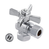 Kingston Brass CC33101ZX 3/8" Fip X 3/8" Od Compression Angle Valve - Polished Chrome