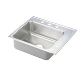 Elkay Lustertone Classic Stainless Steel 25" x 22" x 6-1/2", Single Bowl Drop-in Classroom ADA Sink - DRKADQ252265R4