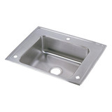 Elkay Lustertone Classic Stainless Steel 28" x 22" x 6", Single Bowl Drop-in Classroom ADA Sink - DRKAD282260R