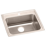 Elkay Lustertone Classic Stainless Steel 25" x 21-1/4" x 6", Single Bowl Drop-in ADA Sink - LRAD2521601