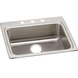 Elkay Lustertone Classic Stainless Steel 25" x 22" x 6", Single Bowl Drop-in ADA Sink - LRAD2522603