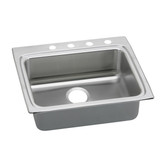 Elkay Lustertone Classic Stainless Steel 25" x 22" x 6", Single Bowl Drop-in ADA Sink - LRADQ2522602