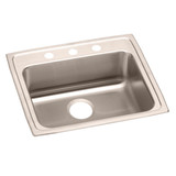Elkay Lustertone Classic Stainless Steel 25" x 21-1/4" x 6-1/2", Single Bowl Drop-in ADA Sink - LRAD2521653