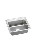 Elkay Lustertone Classic Stainless Steel 25" x 21-1/4" x 6-1/2", Single Bowl Drop-in ADA Sink - LRADQ2521654