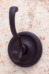 JVJ Rope Series Oil Rubbed Bronze Finish Deco Robe Hook - 20608