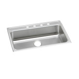 Elkay Lustertone Classic Stainless Steel 31" x 22" x 4", 1-Hole Single Bowl Drop-in ADA Sink - LRAD3122401