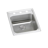 Elkay Lustertone Classic Stainless Steel 17" x 20" x 6-1/2", Single Bowl Drop-in ADA Sink with Perfect Drain - LRAD172065PD0