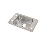 Elkay Lustertone Classic Stainless Steel 31" x 19-1/2" x 6", 0-Hole Single Bowl Drop-in Classroom ADA Sink - DRKAD3119600